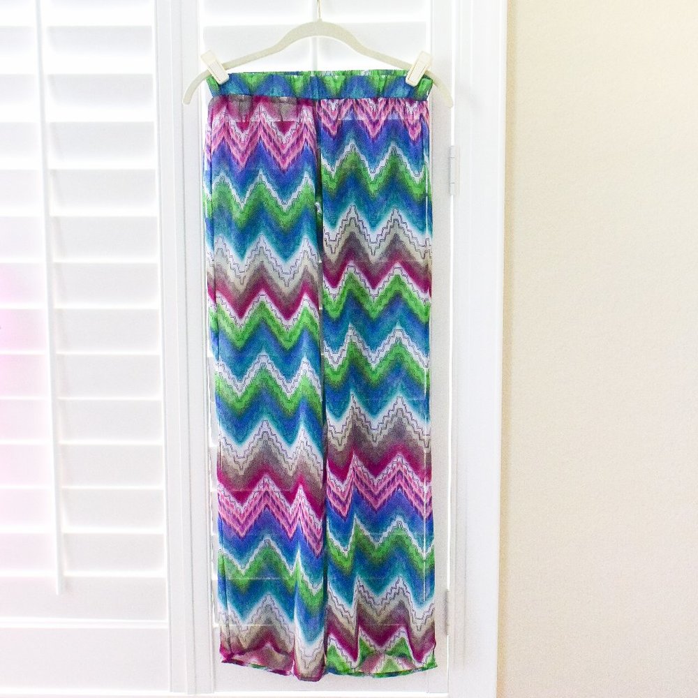 *NWOT* L Space Rainbow Chevron Coverup Pants - XS
